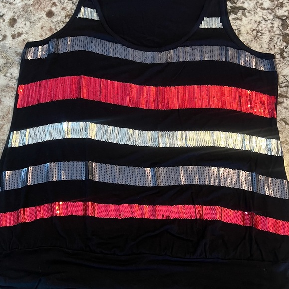 Torrid Black Size 1 Sequin Sleeveless Blouse Tank Top Cami Plus Size Shirt 
BBL - Picture 9 of 9